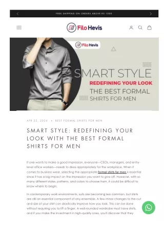 Choosing the Perfect Color Best Men's Formal Shirts