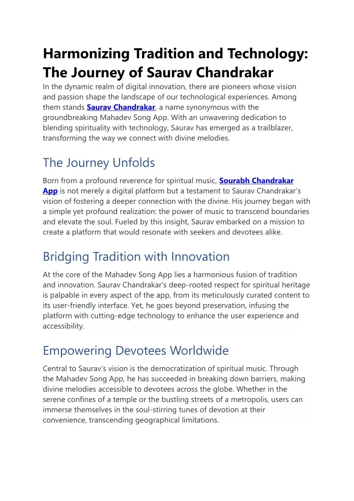 harmonizing tradition and technology the journey