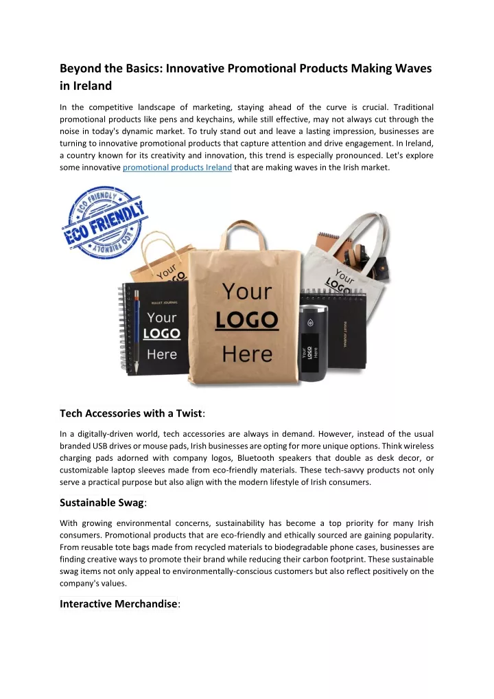 beyond the basics innovative promotional products