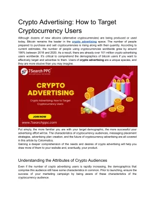 Crypto Advertising_ How to Target Cryptocurrency Users