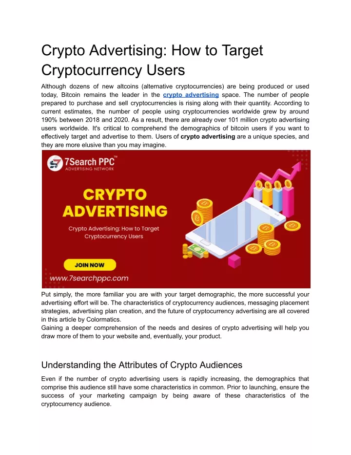crypto advertising how to target cryptocurrency