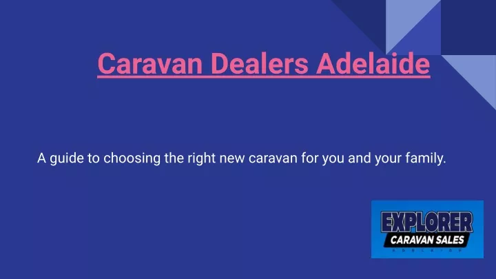 caravan dealers adelaide