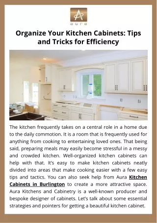 Organize Your Kitchen Cabinets Tips and Tricks for Efficiency