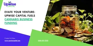 Eevate Your Venture Upwise Capital Fuels Cannabis Business Funding