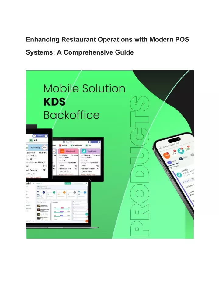 enhancing restaurant operations with modern pos