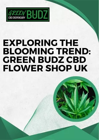 Exploring the Blooming Trend Green Budz CBD Flower Shop UK