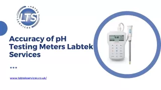 Accuracy of pH Testing Meters  -  Labtek Services