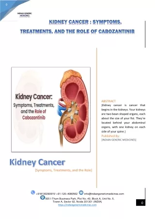 Kidney Cancer: Symptoms, Treatments, and the Role of Cabozantinib