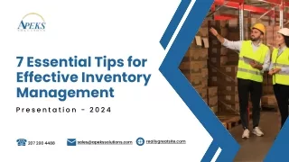 7 Essential Tips for Effective Inventory Management | Apeks Solutions