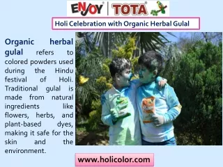 Play holi with Organic herbal gulal safe for the skin and the environment