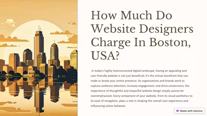 how much do website designers charge in boston usa