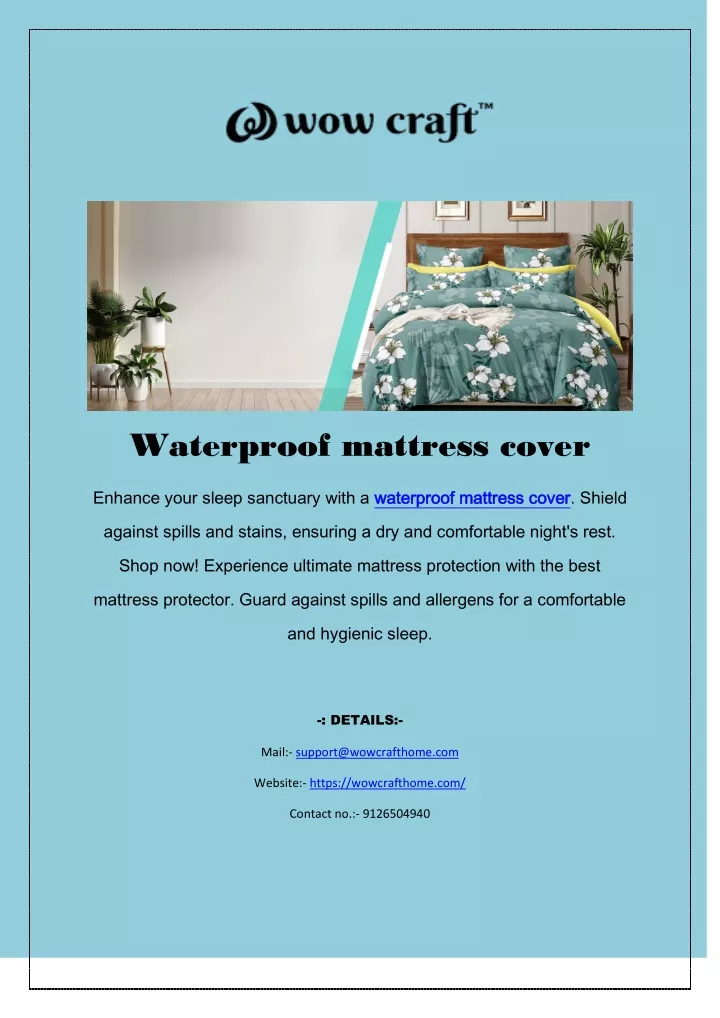 waterproof mattress cover