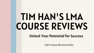 Life-Changing Lessons from Tim Han's LMA Course A Review
