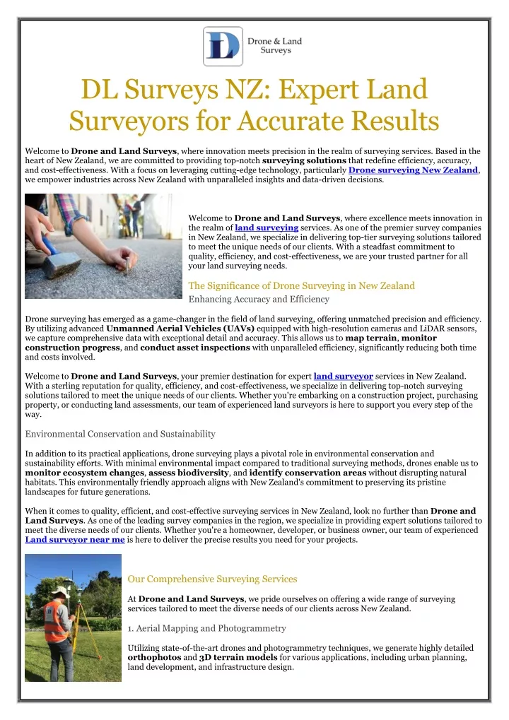 dl surveys nz expert land surveyors for accurate