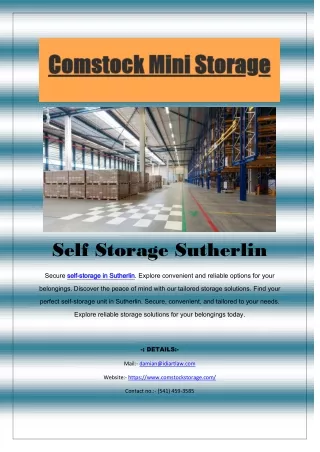Business storage for rent |comstockstorage.com