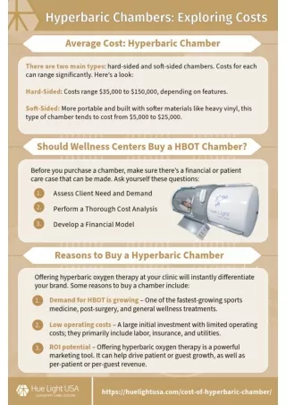 Hyperbaric Chambers: Exploring Costs