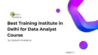 Best Training Institute in Delhi for Data Analyst Course by Jeetech Academy