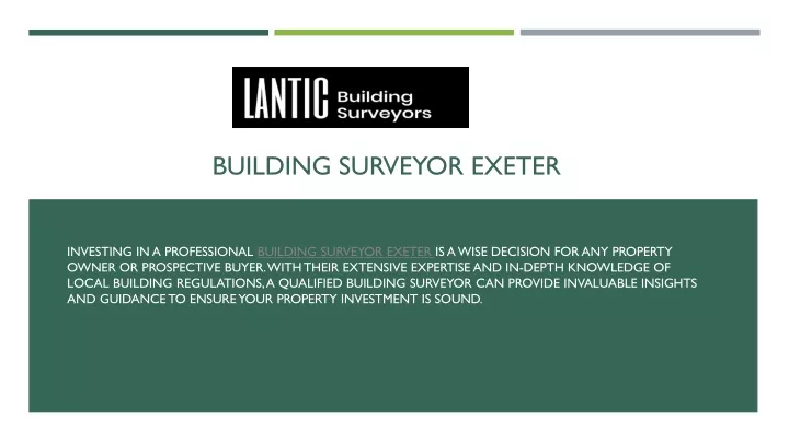 building surveyor exeter