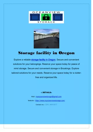 Affordable Mini Storage Solutions brookings | Oceanview Storage