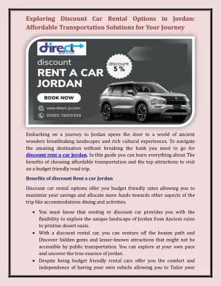 discount rent a car Jordan