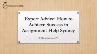Expert Advice How to Achieve Success in Assignment Help Sydney