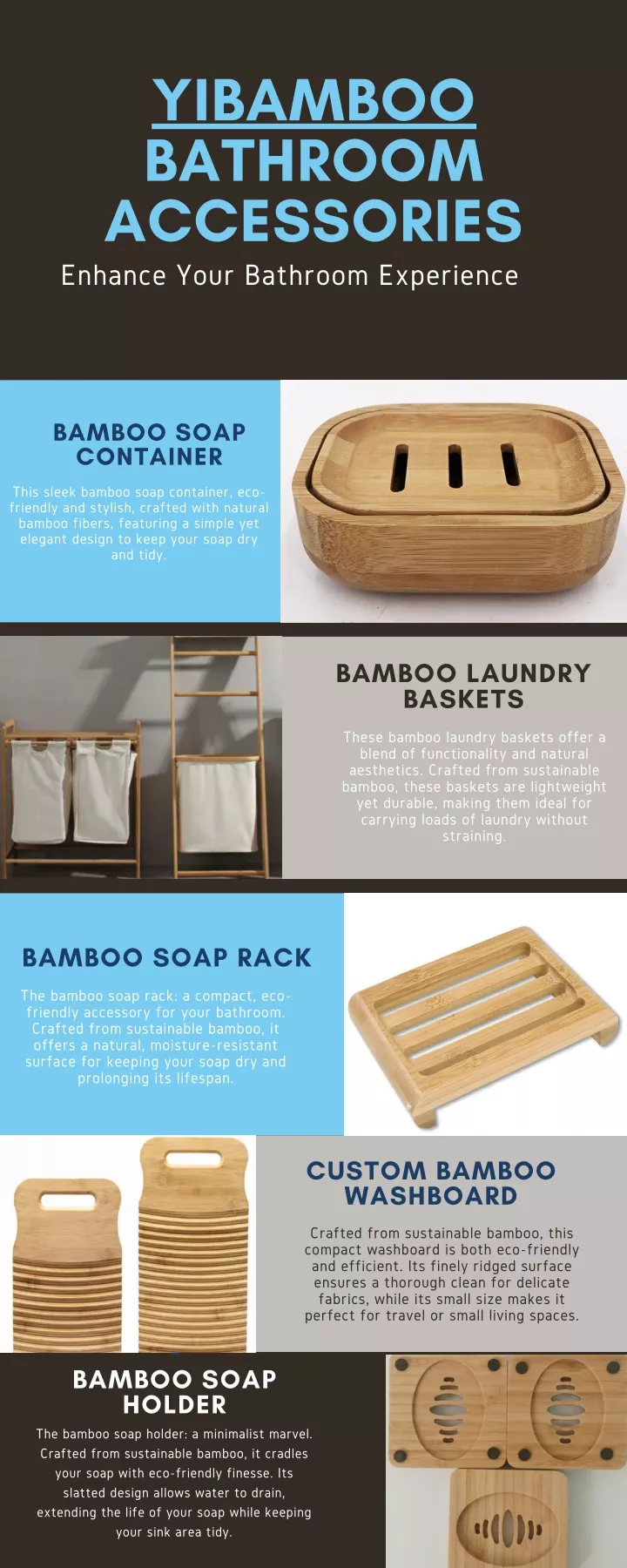 yibamboo bathroom accessories enhance your