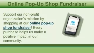Online Pop-Up Shop Fundraiser