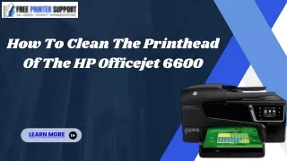 how to clean the printhead of the hp officejet