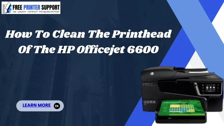 PPT - How To Clean The Printhead Of The HP Officejet 6600 PowerPoint ...