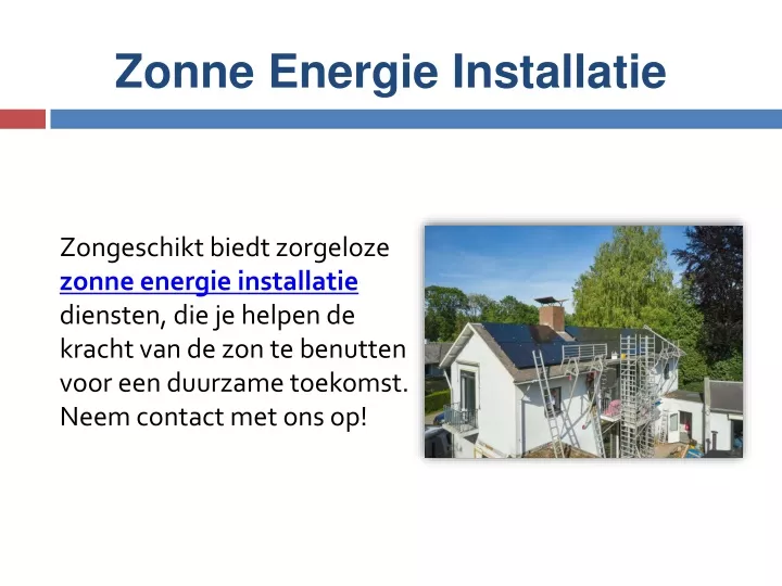 zonne energie installatie