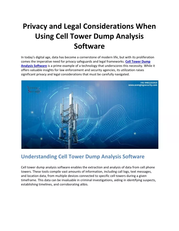 privacy and legal considerations when using cell