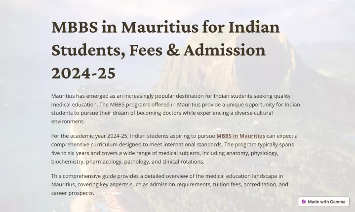 mbbs in mauritius for indian students fees