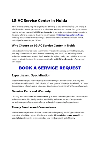 Lg Ac Service Center In Noida