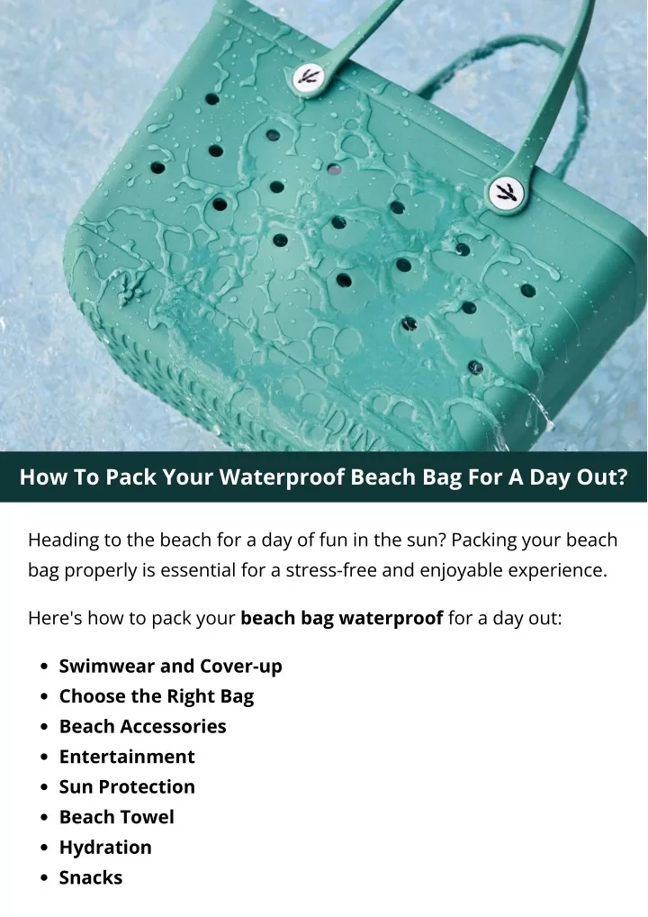 how to pack your waterproof beach