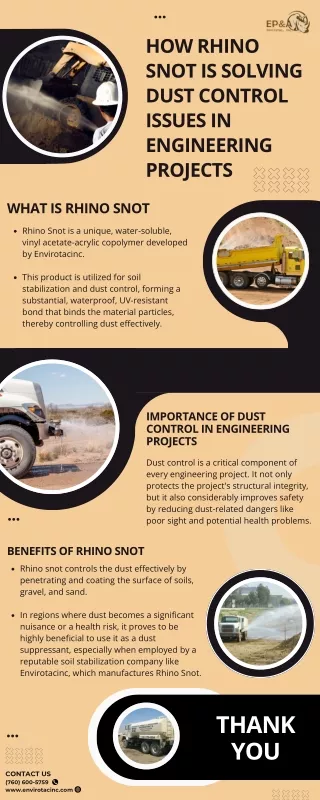 How Rhino Snot is Solving Dust Control Issues in Engineering Projects