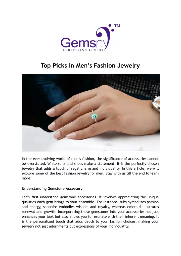 top picks in men s fashion jewelry