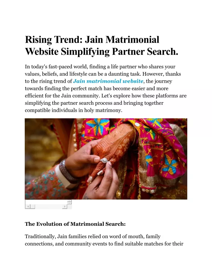 rising trend jain matrimonial website simplifying