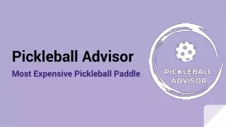 Most Expensive Pickleball Paddle