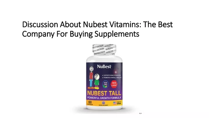 discussion about nubest vitamins the best company for buying supplements