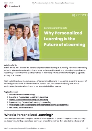 Why Personalized Learning is the Future of eLearning_ Benefits and Impacts