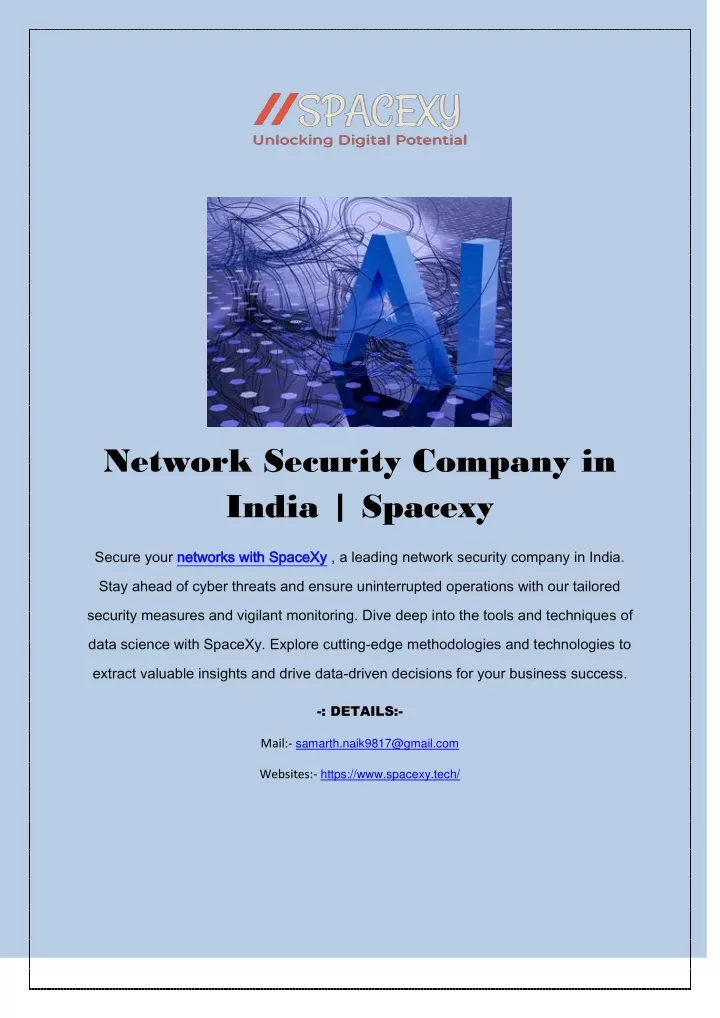 network security company in india spacexy