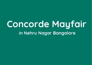 Concorde Mayfair Nehru Nagar Bangalore pdf