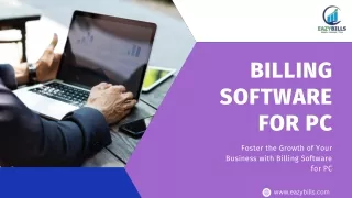 Foster the Growth of Your Business with Billing Software for PC