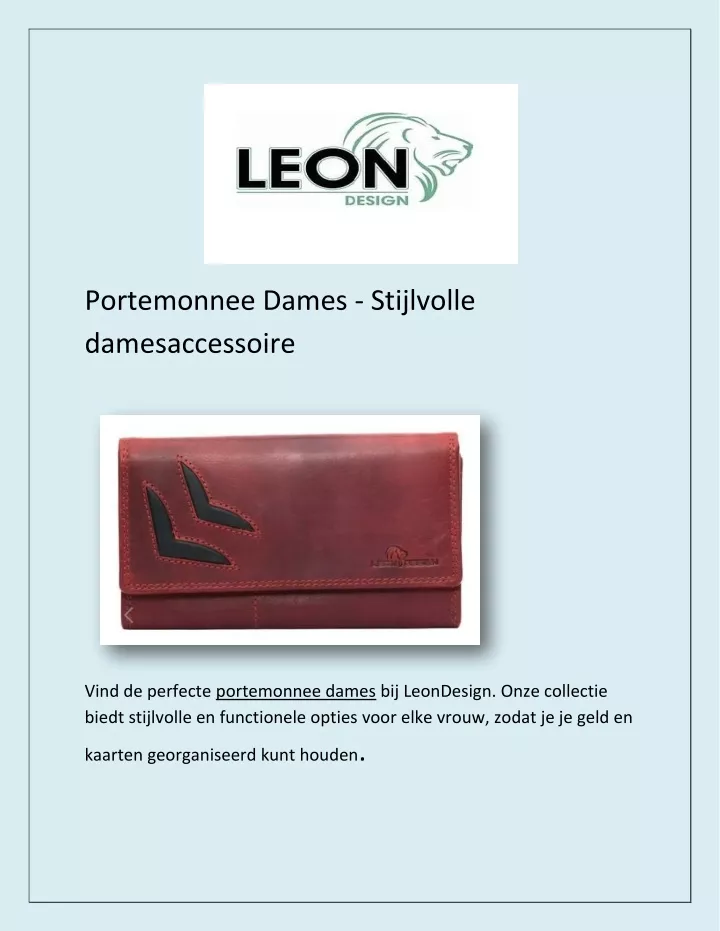 portemonnee dames stijlvolle damesaccessoire