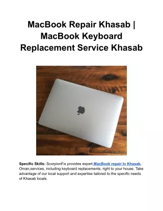 MacBook Repair Khasab _ MacBook Keyboard Replacement Service Khasab