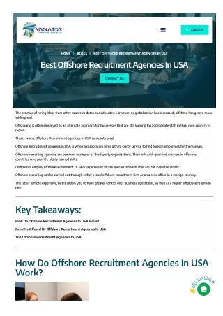Best Offshore Recruitment Agencies In USA