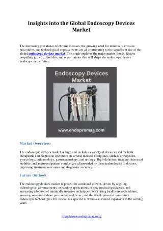 Insights into the Global Endoscopy Devices Market