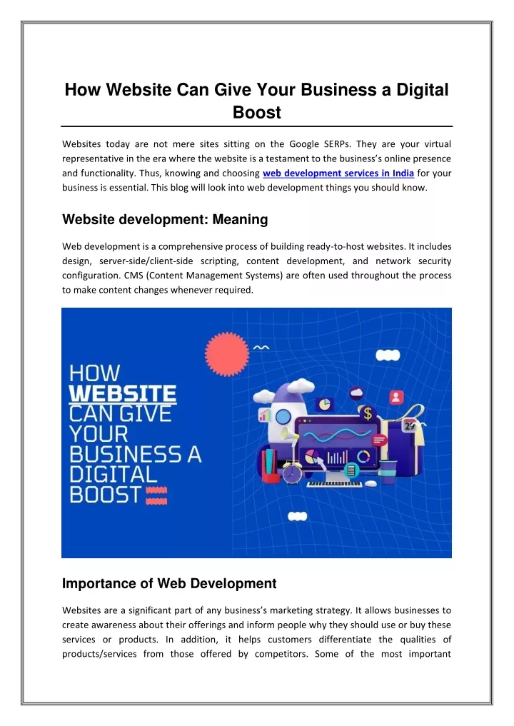 how website can give your business a digital boost