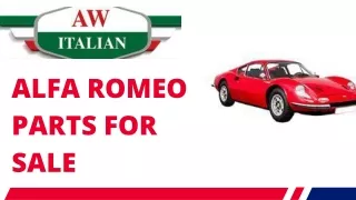 Alfa Romeo Parts For Sale