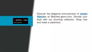 Jiusko Watch  Watches-gems.com